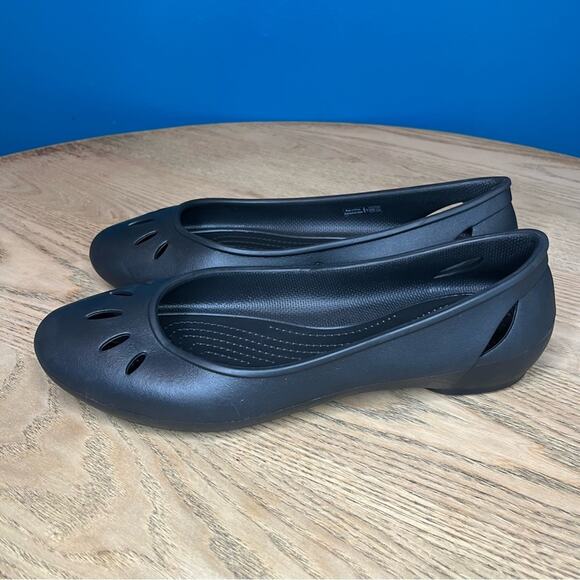 CROCS Kelli Black Ballet Flats Round Toe Slip On Comfort Shoes Women’s Size 10 - Picture 6 of 7